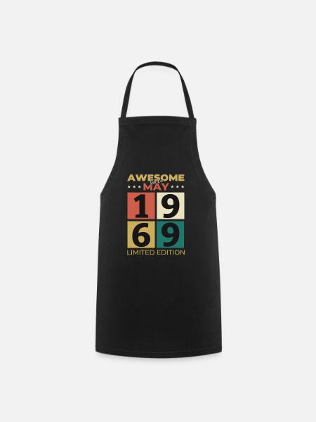 55. Geburtstag Mann Original Mai Jahrgang 1969 - Kochschürze - Schwarz