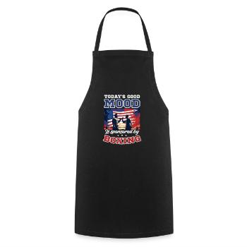 Boxing Good Mood By Boxing - Cooking Apron - black - Front - AI Model Male 185 dark (185cm)