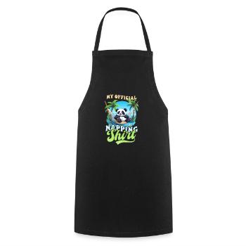 Tenue de sieste officielle Panda - Tablier de cuisine - noir - Devant - AI Model Male 185 dark (185cm)