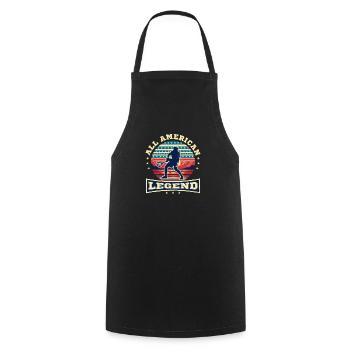 4th Of July Lacrosse All American Legend - Cooking Apron - black - Front - AI Model Male 185 dark (185cm)