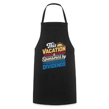 Funny Dividend Investor Vacation Sponsored - Cooking Apron - black - Front - AI Model Male 185 dark (185cm)