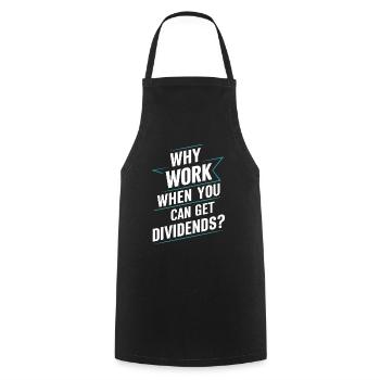Funny Dividend Investor Financial Independence - Cooking Apron - black - Front - AI Model Male 185 dark (185cm)
