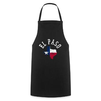 Drapeau d’El Paso des États-Unis Design patriotique - Tablier de cuisine - noir - Devant - AI Model Male 185 dark (185cm)