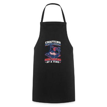 Patriotic 3D Printing Patriotism One Layer A Time - Cooking Apron - black - Front - AI Model Male 185 dark (185cm)