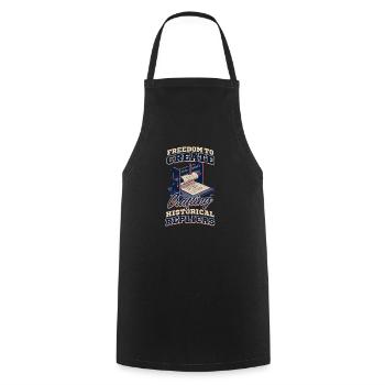 Patriotic 3D Printing Crafting Historical Replicas - Cooking Apron - black - Front - AI Model Male 185 dark (185cm)