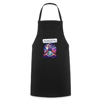 Supervisor Crystal Ball Says Work Today - Cooking Apron - black - Front - AI Model Male 185 dark (185cm)