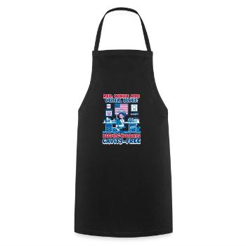 Patriotic Dentist Dental Blues Holidays Cavity-Fre - Cooking Apron - black - Front - AI Model Male 185 dark (185cm)