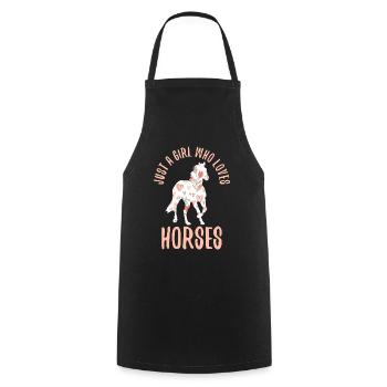 Equestrian Love Horse Sayings Barn Mom Design - Kochschürze - Schwarz - Vorne - AI Model Male 185 dark (185cm)