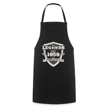 Legend May 1959 Vintage 1959 Birthday 1959 - Cooking Apron - black - Front - AI Model Male 185 dark (185cm)