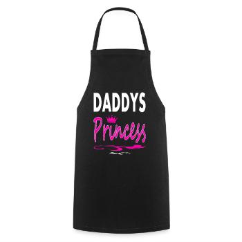 daddys princess Vater und Tochter Spruch Geschenk - Kochschürze - Schwarz - Vorne - AI Model Male 185 dark (185cm)
