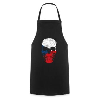 Tschechischer amerikanischer Patriotismus, - Kochschürze - Schwarz - Vorne - AI Model Male 185 dark (185cm)