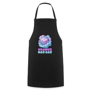 Uranus Uranus Has Gas! - Cooking Apron - black - Front - AI Model Male 185 dark (185cm)