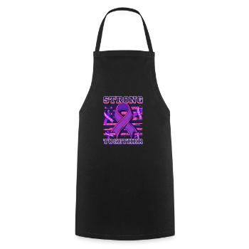 Cystic Fibrosis Strong Together - Cooking Apron - black - Front - AI Model Male 185 dark (185cm)