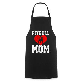 Maman Pitbull Amour Maman Unique - Tablier de cuisine - noir - Devant - AI Model Male 185 dark (185cm)