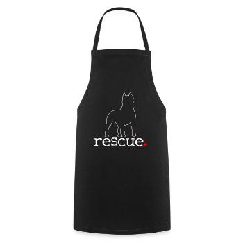 Pitbull Rescue Awareness Love Canine Support - Cooking Apron - black - Front - AI Model Male 185 dark (185cm)