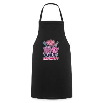 GI Nurse Gut Instincts - Cooking Apron - black - Front - AI Model Male 185 dark (185cm)