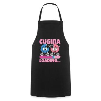 Become a cousin in 2024 - Cooking Apron - black - Front - AI Model Male 185 dark (185cm)