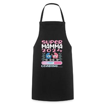 Super Mamma 2024 Loading - Cooking Apron - black - Front - AI Model Male 185 dark (185cm)