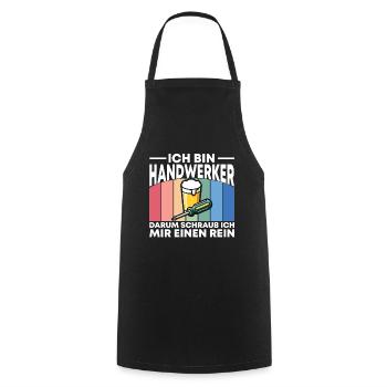 I'm a craftsman, so I'm screwing myself a - Cooking Apron - black - Front - AI Model Male 185 dark (185cm)