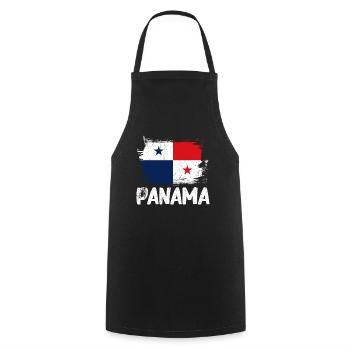 Panama Flagge Panamaisch Panama Fahne - Kochschürze - Schwarz - Vorne - AI Model Male 185 dark (185cm)