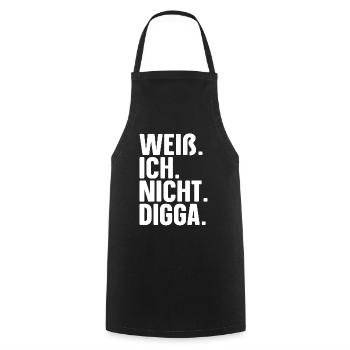 Weiß Nicht Digga Lustiges Weiß Ich Nicht Digga - Kochschürze - Schwarz - Vorne - AI Model Male 185 dark (185cm)