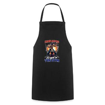 Bras de fer biceps flexibles : forgés dans le gymnase - Tablier de cuisine - noir - Devant - AI Model Male 185 dark (185cm)
