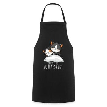 Cats Nightgown Official Sleep Shirt Cats - Cooking Apron - black - Front - AI Model Male 185 dark (185cm)