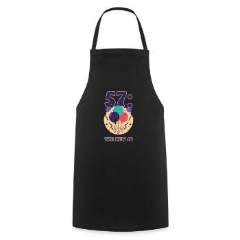 57th Birthday 57: The New 40 - Cooking Apron - black - Front - AI Model Male 185 dark (185cm)