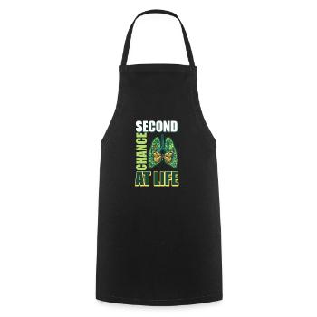 Lung Transplant Second Chance at Life - Cooking Apron - black - Front - AI Model Male 185 dark (185cm)