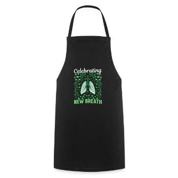 Lung Transplant Celebrating New Breath - Cooking Apron - black - Front - AI Model Male 185 dark (185cm)