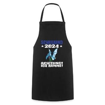 Inscription scolaire 2024 de l’école de la rentrée scolaire - Tablier de cuisine - noir - Devant - AI Model Male 185 dark (185cm)