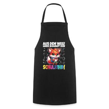 Inscription scolaire 2024 de l’école de la rentrée scolaire - Tablier de cuisine - noir - Devant - AI Model Male 185 dark (185cm)