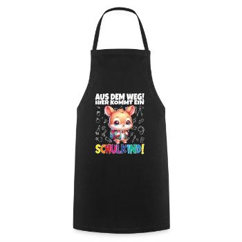 Inscription scolaire 2024 de l’école de la rentrée scolaire - Tablier de cuisine - noir - Devant - AI Model Male 185 dark (185cm)