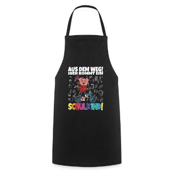 Inscription scolaire 2024 de l’école de la rentrée scolaire - Tablier de cuisine - noir - Devant - AI Model Male 185 dark (185cm)