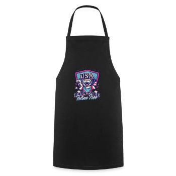 4 juillet Chat né pour être félin libre - Tablier de cuisine - noir - Devant - AI Model Male 185 dark (185cm)