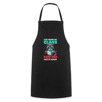 100 Days Of School Teacher Loved My Class Owl - Cooking Apron - black - Front - AI Model Male 185 dark (185cm)