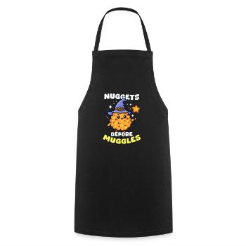 Chicken Nugget Nuggets vor Muggeln - Kochschürze - Schwarz - Vorne - AI Model Male 185 dark (185cm)