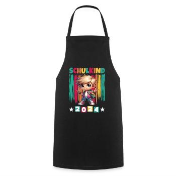 Inscriptions scolaires des élèves du primaire 2024 - Tablier de cuisine - noir - Devant - AI Model Male 185 dark (185cm)