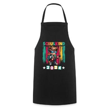 Inscriptions scolaires des élèves du primaire 2024 - Tablier de cuisine - noir - Devant - AI Model Male 185 dark (185cm)