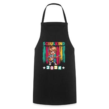 School enrolment for primary school pupils 2024 - Cooking Apron - black - Front - AI Model Male 185 dark (185cm)