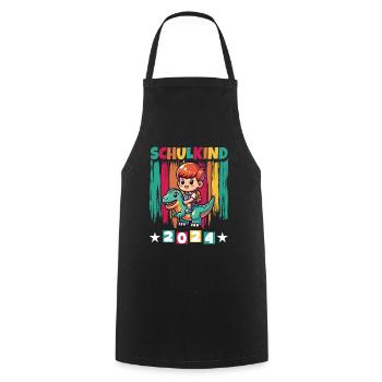 School enrolment for primary school pupils 2024 - Cooking Apron - black - Front - AI Model Male 185 dark (185cm)