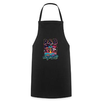 Légendes du R&B R&B des années 90 - Tablier de cuisine - noir - Devant - AI Model Male 185 dark (185cm)