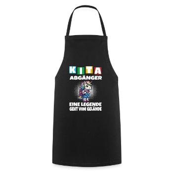 KITA Leavers School Child School Enrollment - Cooking Apron - black - Front - AI Model Male 185 dark (185cm)