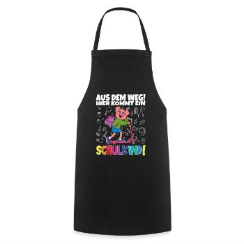 School Child 2024 School Enrollment Back to School - Cooking Apron - black - Front - AI Model Male 185 dark (185cm)