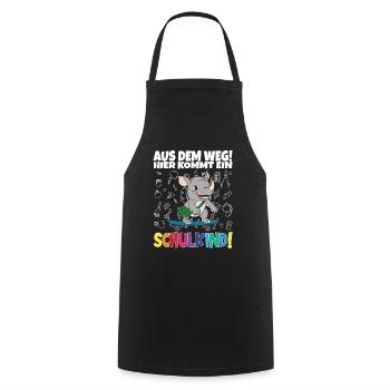 School Child 2024 School Enrollment Back to School - Cooking Apron - black - Front - AI Model Male 185 dark (185cm)