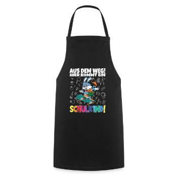 School Child 2024 School Enrollment Back to School - Cooking Apron - black - Front - AI Model Male 185 dark (185cm)