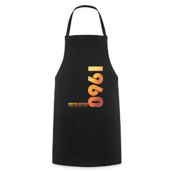 65th Birthday Original 1960 Vintage 1960 - Cooking Apron - black - Front - AI Model Male 185 dark (185cm)