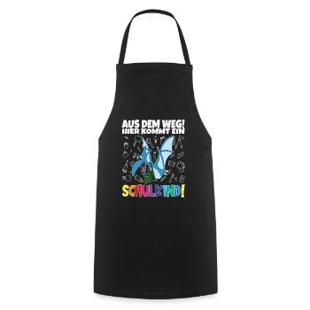 School Child 2024 School Enrollment Back to School - Cooking Apron - black - Front - AI Model Male 185 dark (185cm)