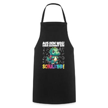 School Child 2024 School Enrollment Back to School - Cooking Apron - black - Front - AI Model Male 185 dark (185cm)