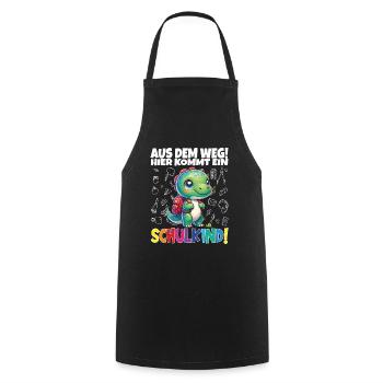 School Child 2024 School Enrollment Back to School - Cooking Apron - black - Front - AI Model Male 185 dark (185cm)